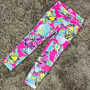 Lilly Pulitzer Pink Floral Pants Size 0